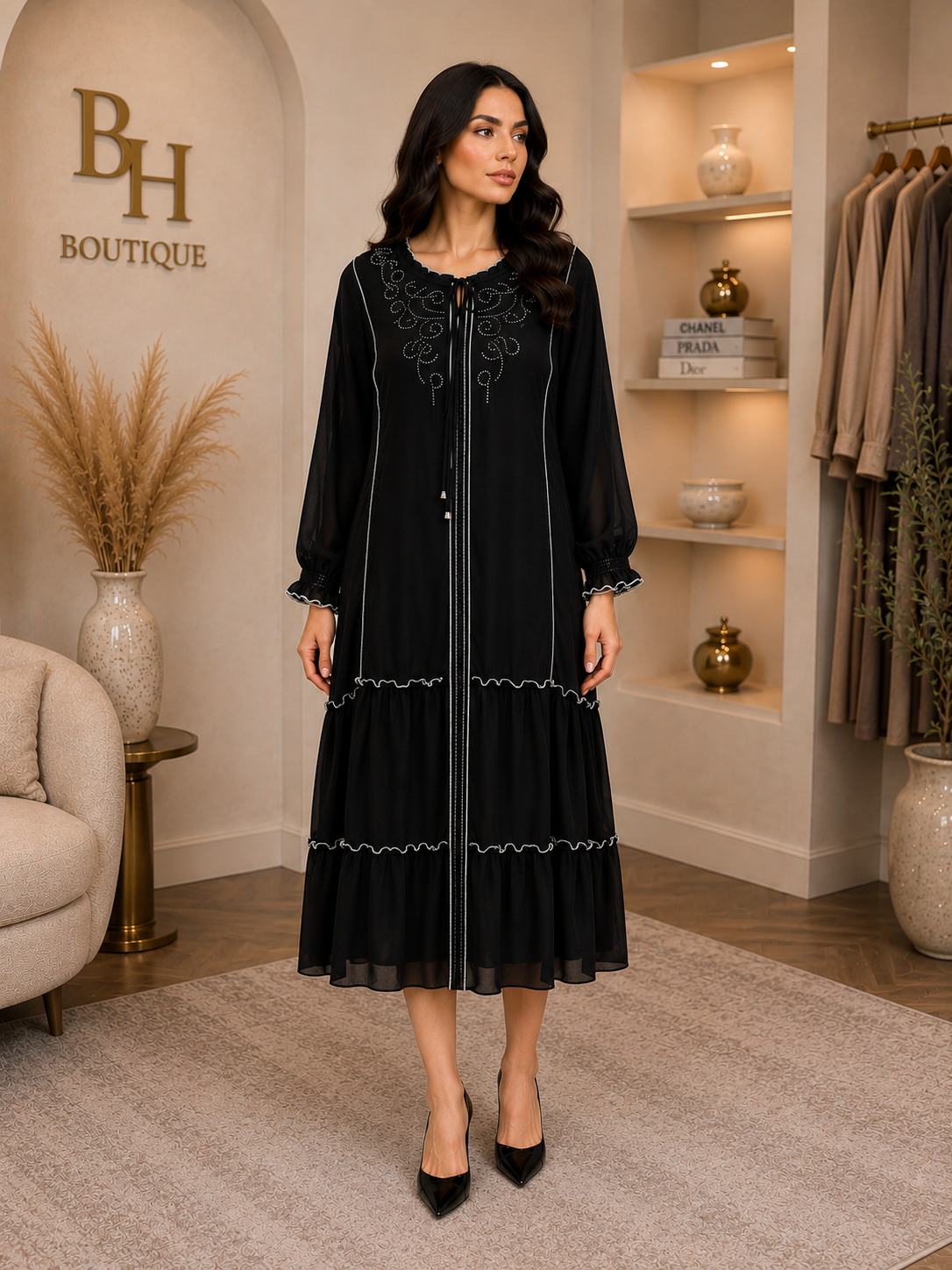 Midnight Midi Dress by BH Boutiques