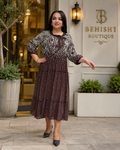 Mocha Dots Dress by BH Boutiques