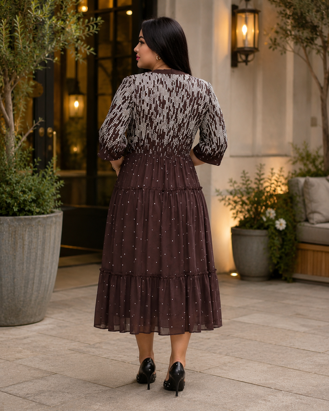 Mocha Dots Dress by BH Boutiques, photo 2