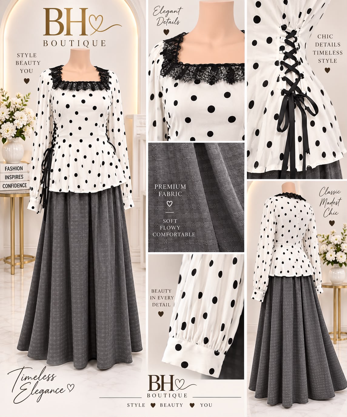 Polka Dot Skirt Set