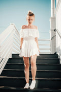 White off-shoulder summer dress